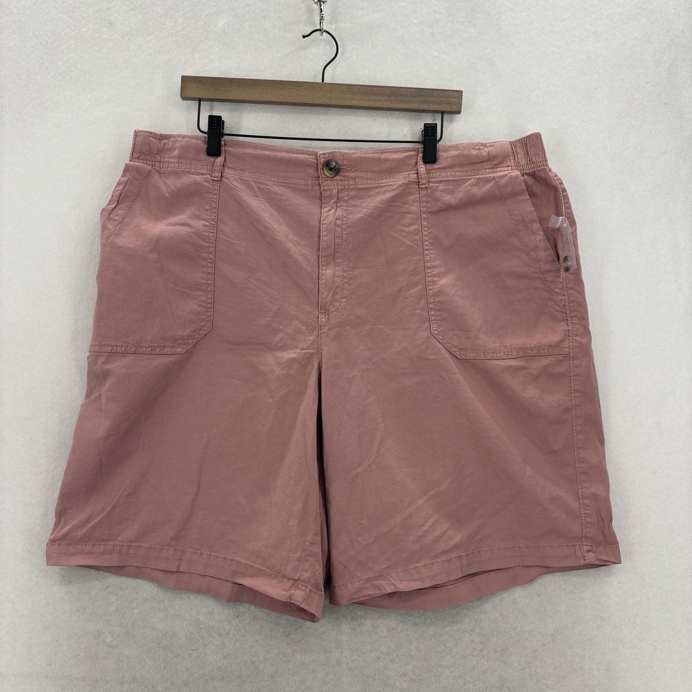 Sonoma Bermuda Shorts Womens 2X Chic Mauve Mid Rise Twill Stretch Casual NWT